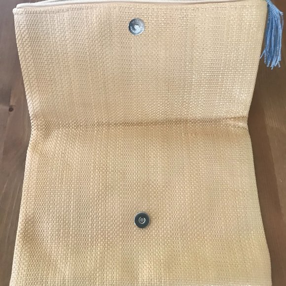 Tropical Vibe Cappelli Straworld Green fold-over clutch bag - Picture 2 of 4